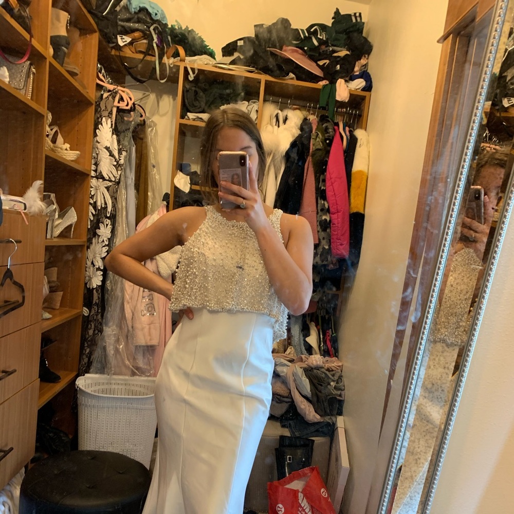 Beautiful white satin dress